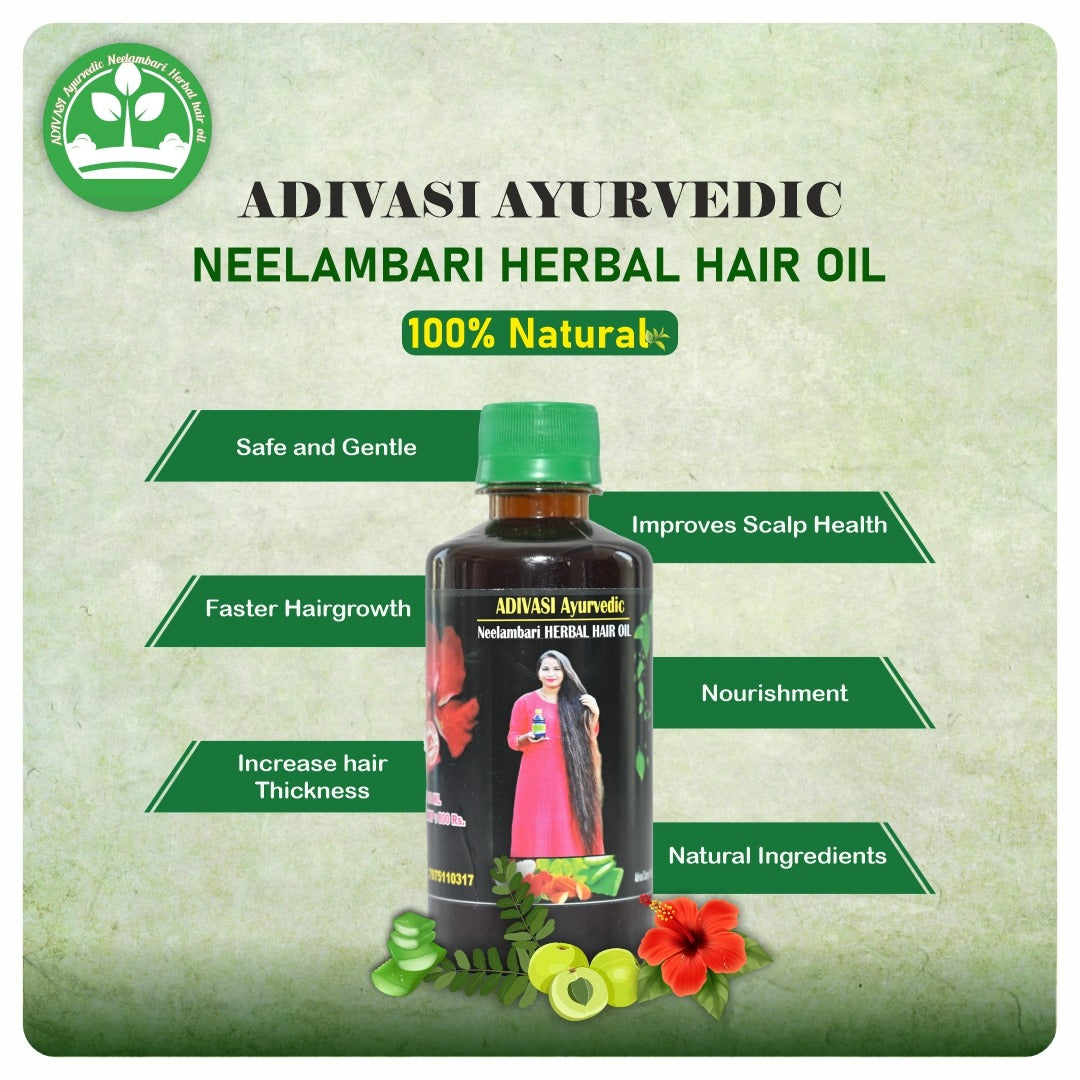 Adivasi Ayurvedic Neelambari Herbal Hair Oil